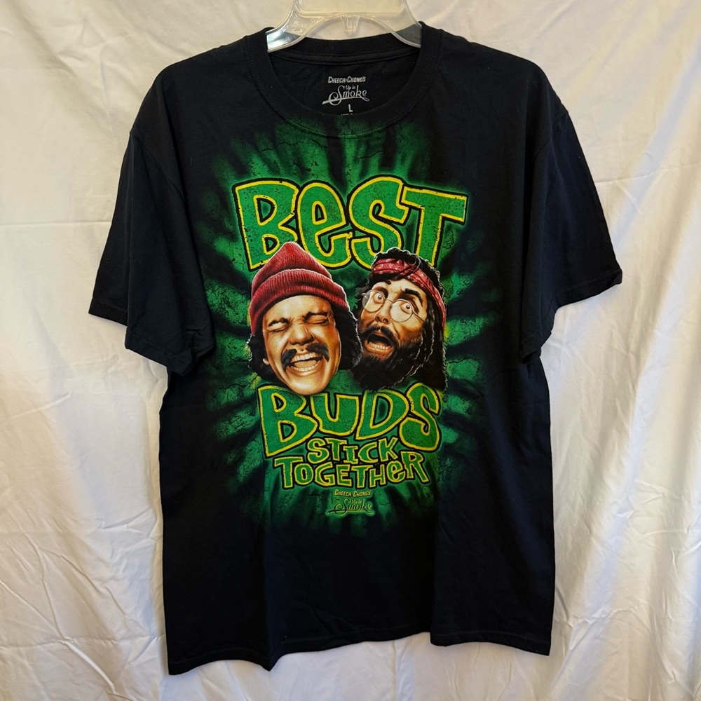 Cheech & Chong’s Up in Smoke Black Graphic T-Shirt, L
